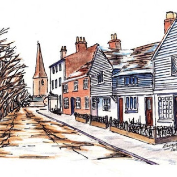 Dickens Village Christmas Card